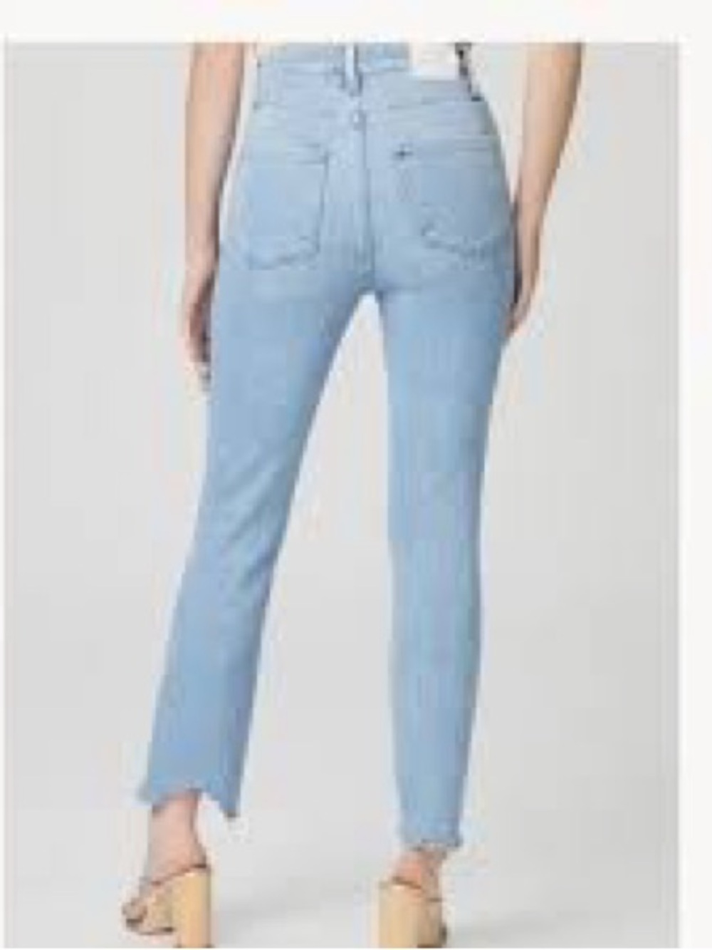 PAIGE Women's Cindy Shooting Star Stellar Frayed Hem Jeans Size 25